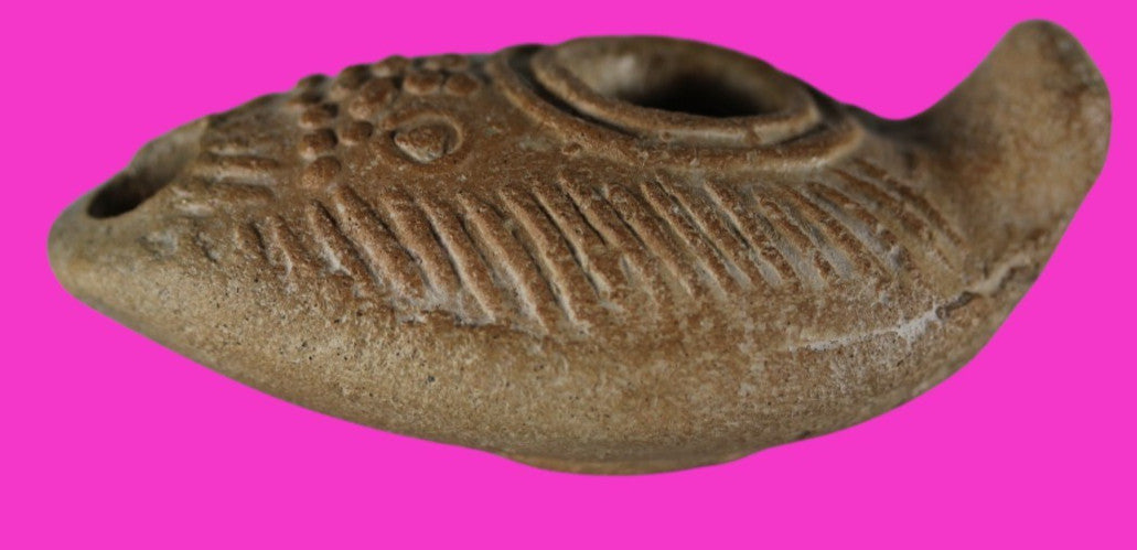 Jesus Christ Homeland Oil Lamp Authentic Holy Land Artifact 100 - 400 AD COA L08