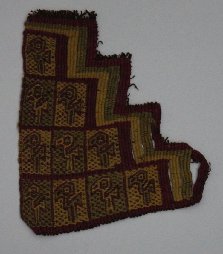 Authentic Pre Columbian Artifact Frameable Textile Border Chancay Peru COA 27
