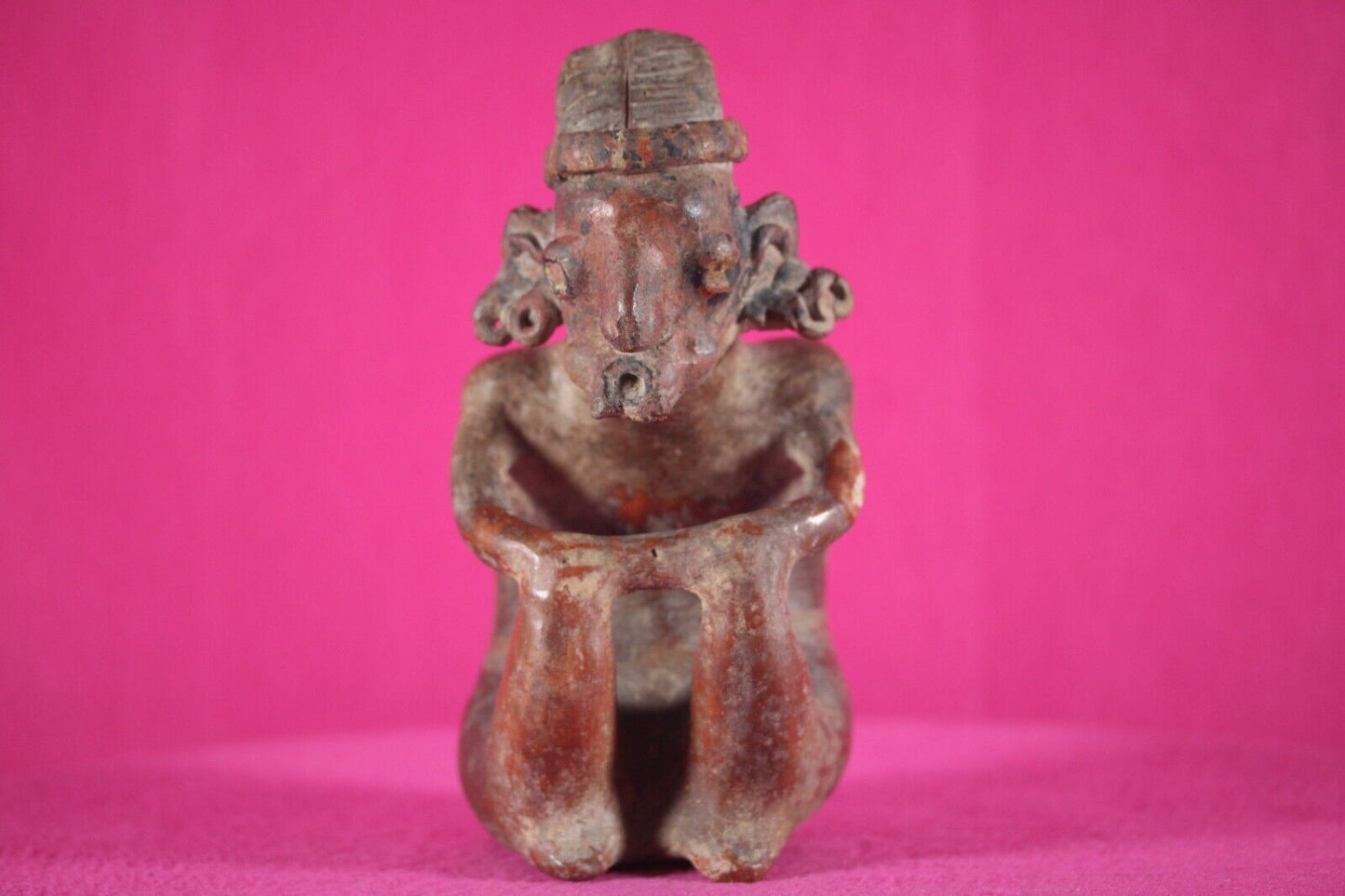 Ex Sotheby's Authentic Pre Columbian Artifact Nayarit Hunchback Figure COA T117