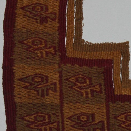 Authentic Pre Columbian Artifact Frameable Textile Border Chancay Peru COA 03