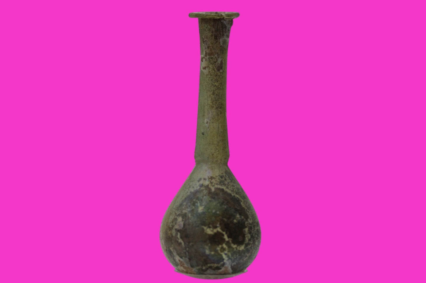 Authentic Ancient Holy Land Artifact Glass Bottle 100-300 AD Roman Era COA J20