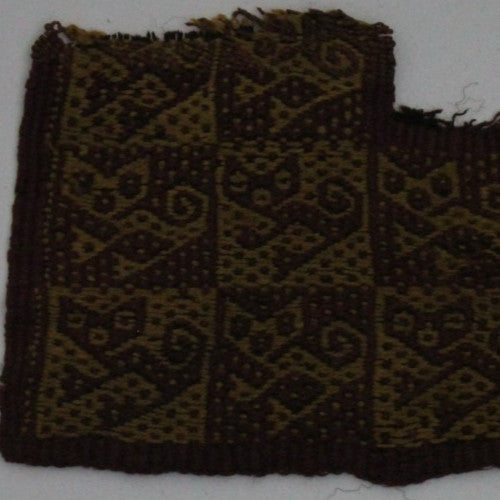 Authentic Pre Columbian Artifact Frameable Textile Border Chancay Peru COA 22