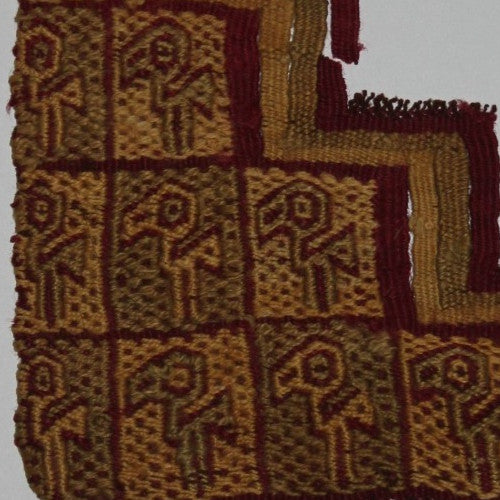 Authentic Pre Columbian Artifact Frameable Textile Border Chancay Peru COA 13