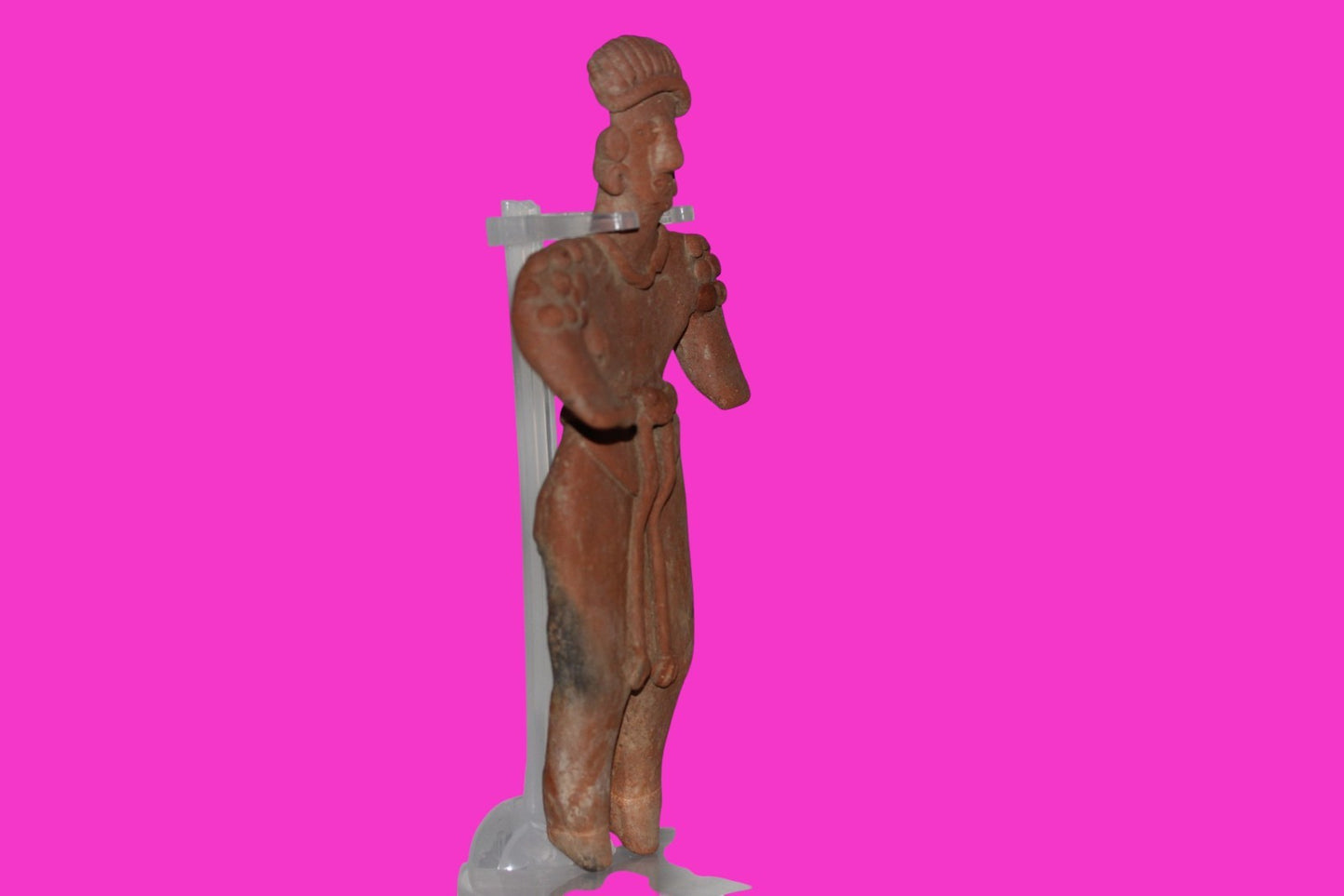 Pre Columbian Artifact 6 Inch Shaman Tomb Figure Colima Mexico 100 BC COA 239