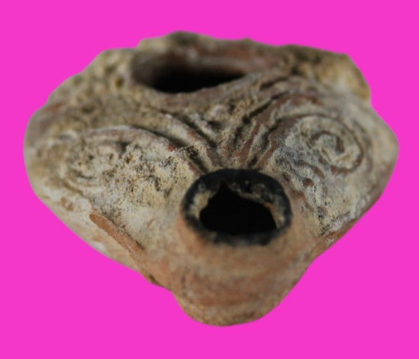 Ancient Holy Land Oil Lamp Artifact Jesus Christ Homeland 100 - 400 AD COA L03