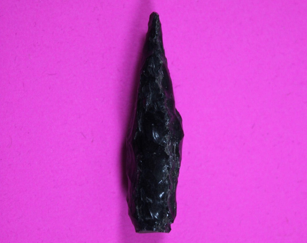 Authentic Pre Columbian Artifact Aztec Arrowhead Battle of Mexico City COA 81