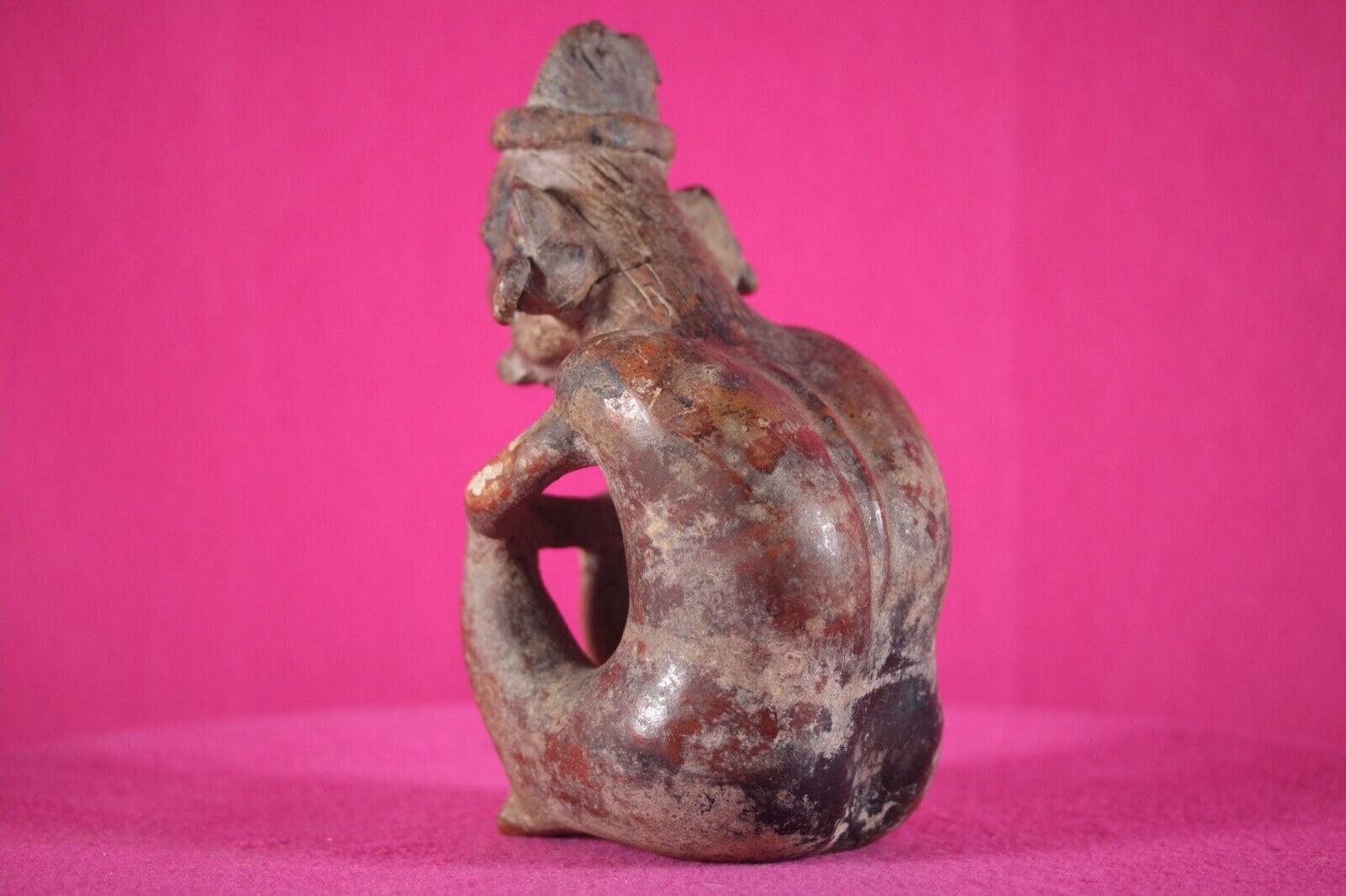 Ex Sotheby's Authentic Pre Columbian Artifact Nayarit Hunchback Figure COA T117