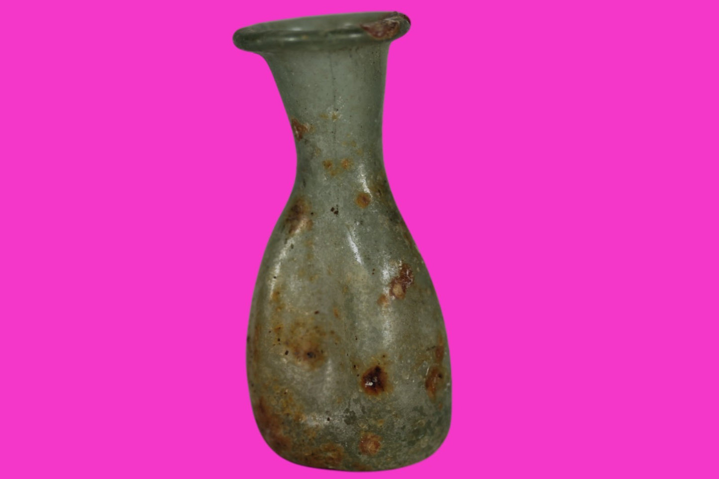 Holy Land Artifact Authentic Ancient Glass Bottle 100-300 AD Roman Era COA J10