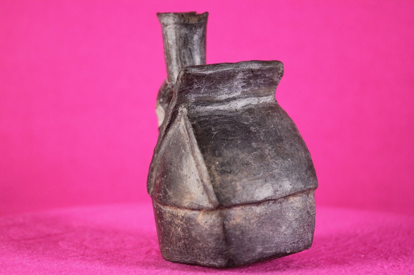 Authentic Pre Columbian Artifact House Stirrup Vessel Moche Peru COA J66