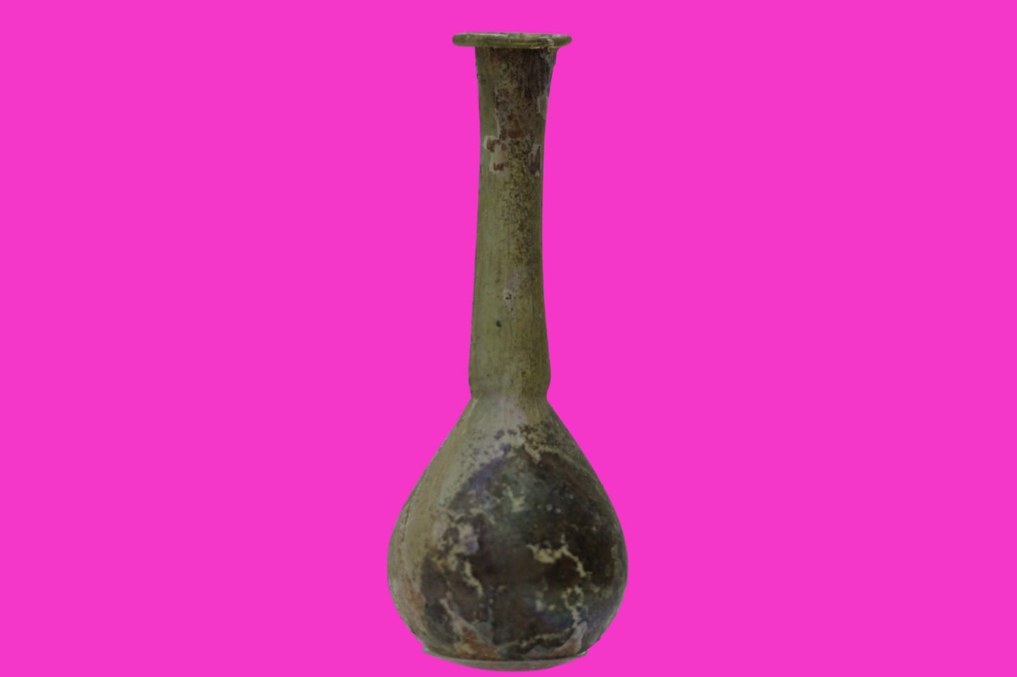 Authentic Ancient Holy Land Artifact Glass Bottle 100-300 AD Roman Era COA J20
