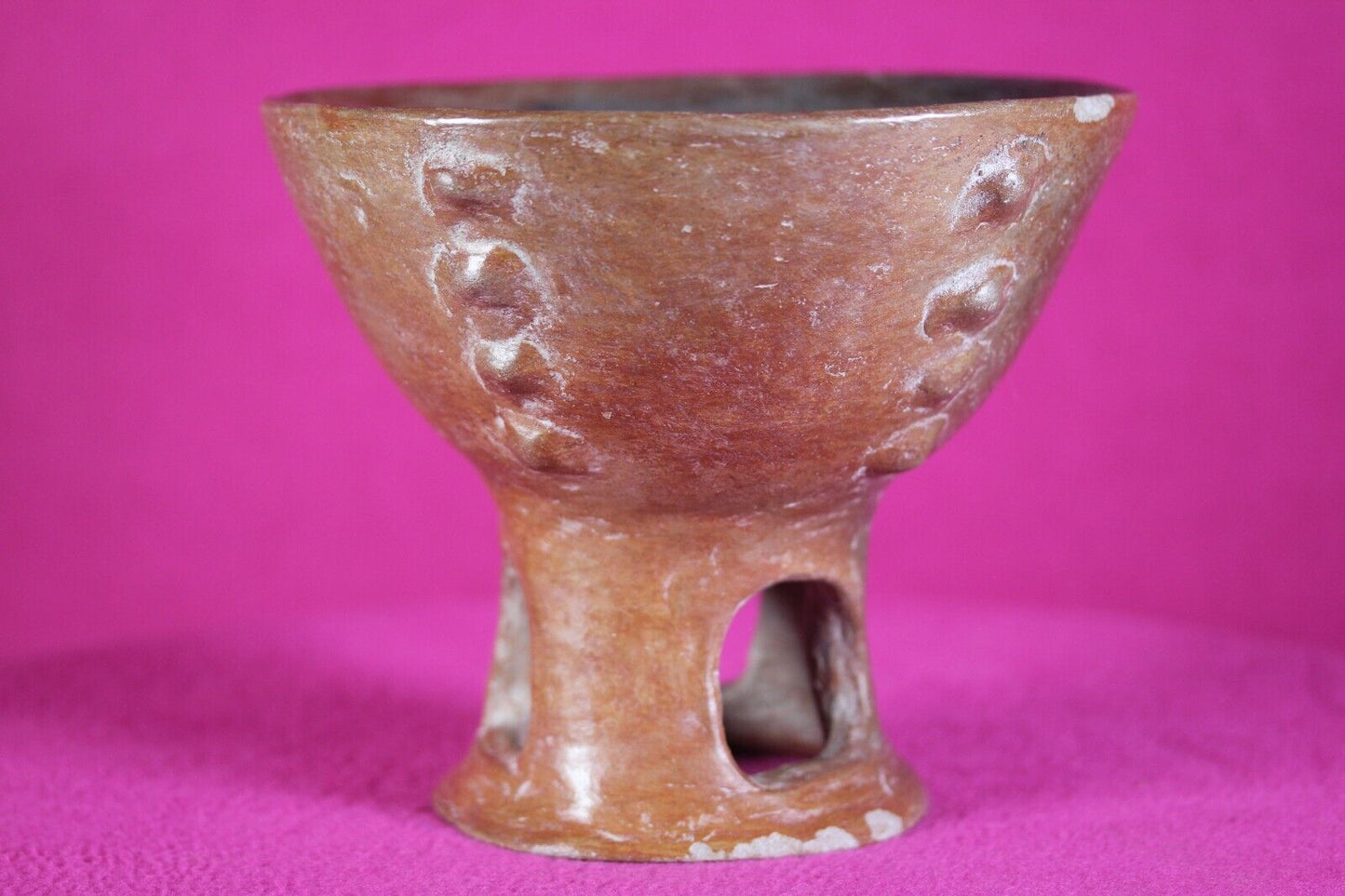 Authentic Pre Columbian Artifact Pedestal Bowl Michoacan Arte Primitivo COA T53