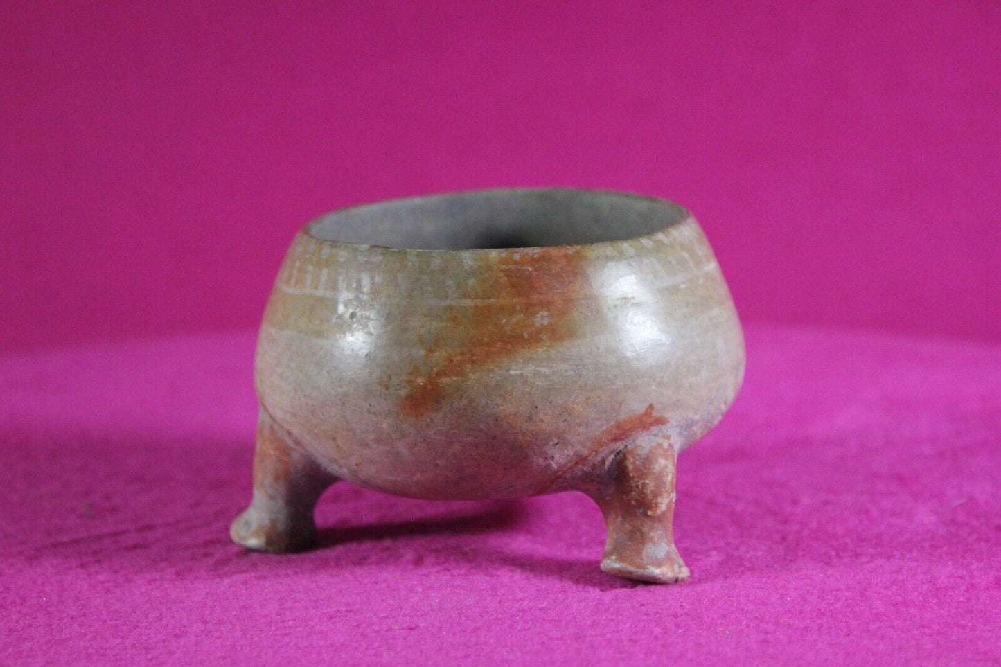 Authentic Pre Columbian Artifact Mini Tripod Bowl 1000-1400 AD Nicaragua COA J92