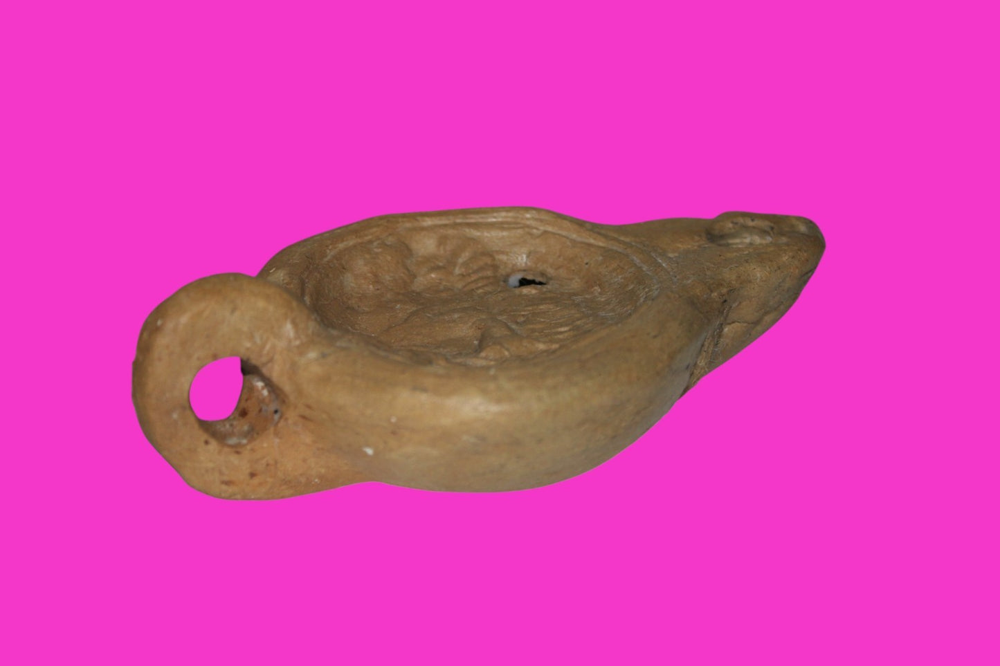 Four Horse War Chariot Oil Lamp Authentic Holy Land Artifact 200-400 AD COA J123