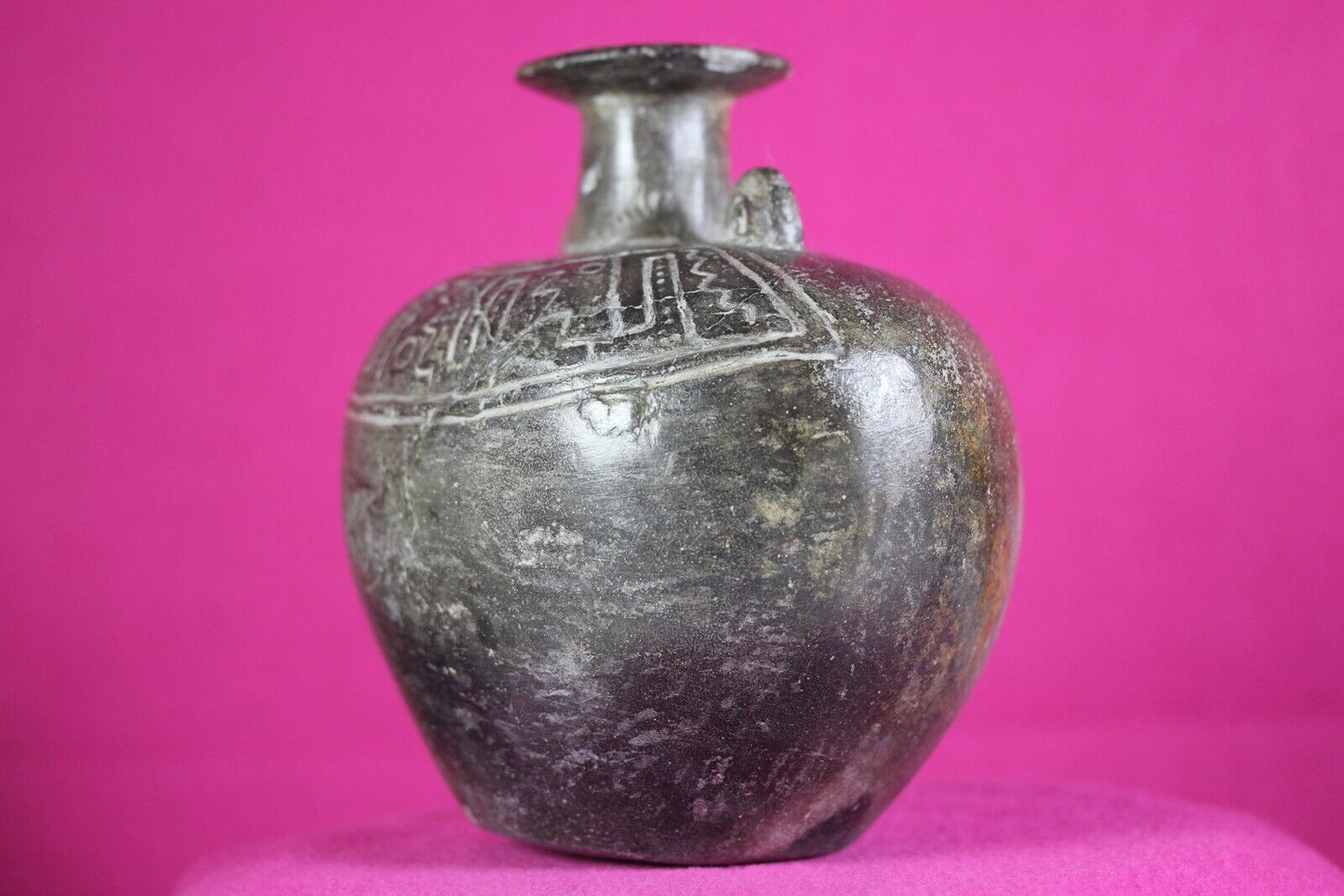 Pre Columbian Artifact Moche Incised Pottery 100-800 AD Peru Authentic COA J27