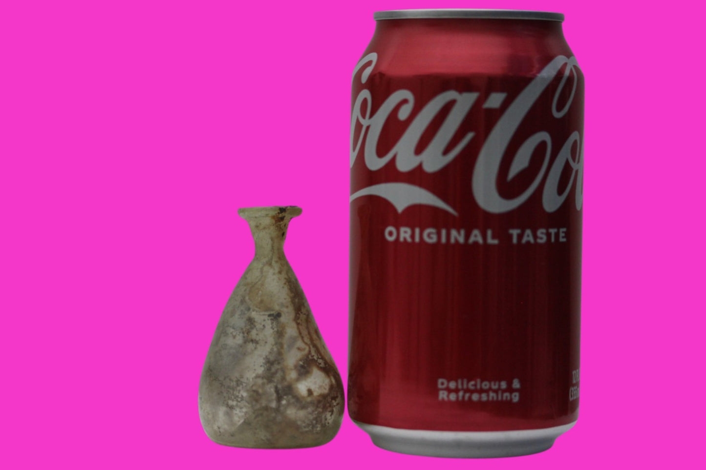 Authentic Ancient Holy Land Artifact Glass Bottle 100-300 AD Roman Era COA J08