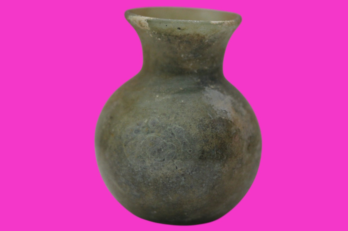 Authentic Ancient Holy Land Artifact Glass Bottle 100-300 AD Roman Era COA J17