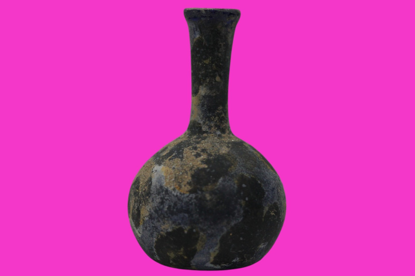 Holy Land Artifact Authentic Ancient Glass Bottle 100-300 AD Roman Era COA J21