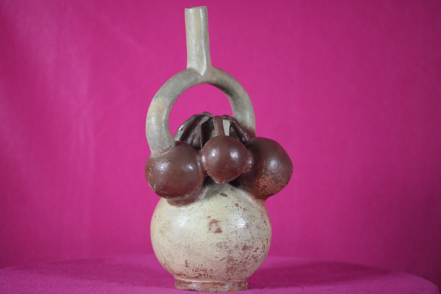 Authentic Pre Columbian Artifact Fruit Vessel Moche Ex Arte Primitivo COA T52