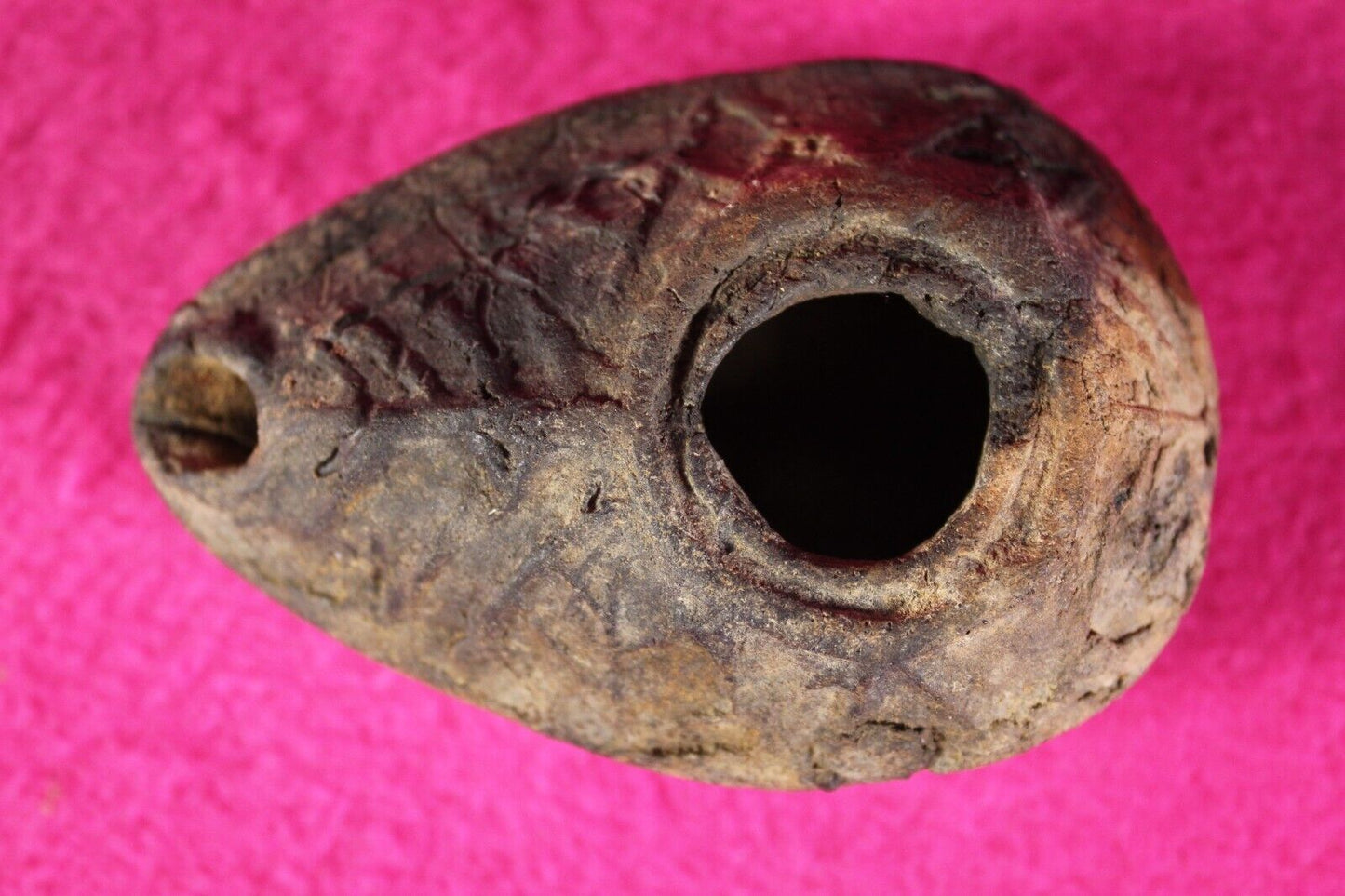 Holy Land Jesus Christ Homeland Artifact Oil Lamp Israel 300-500 AD with COA J45