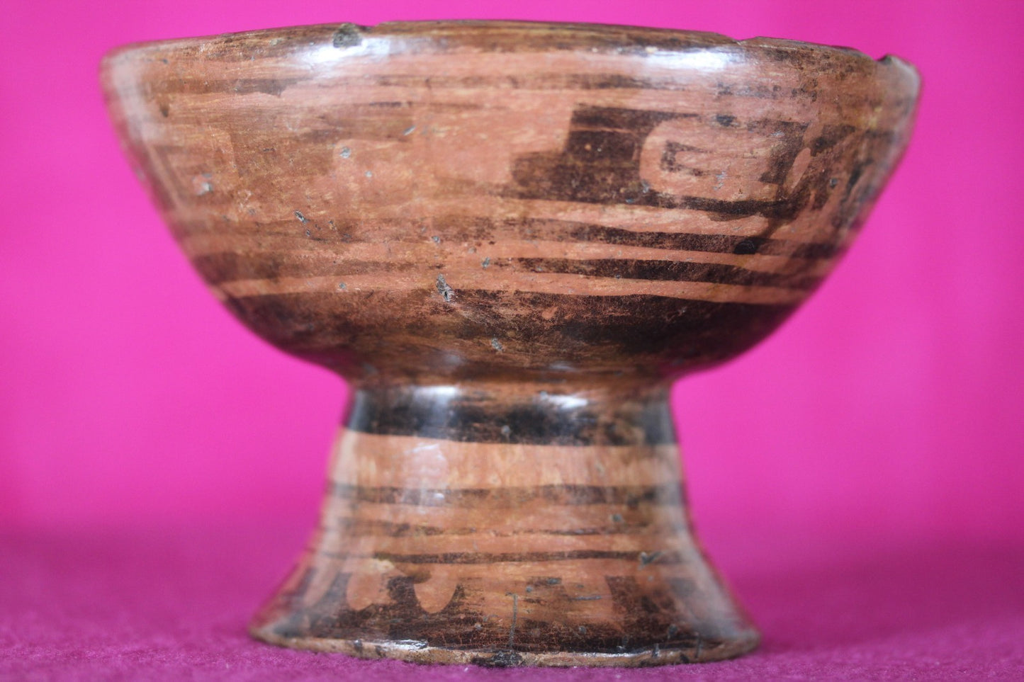 Authentic Pre Columbian Artifact Decorated Pedestal Bowl Narino Columbia COA J01