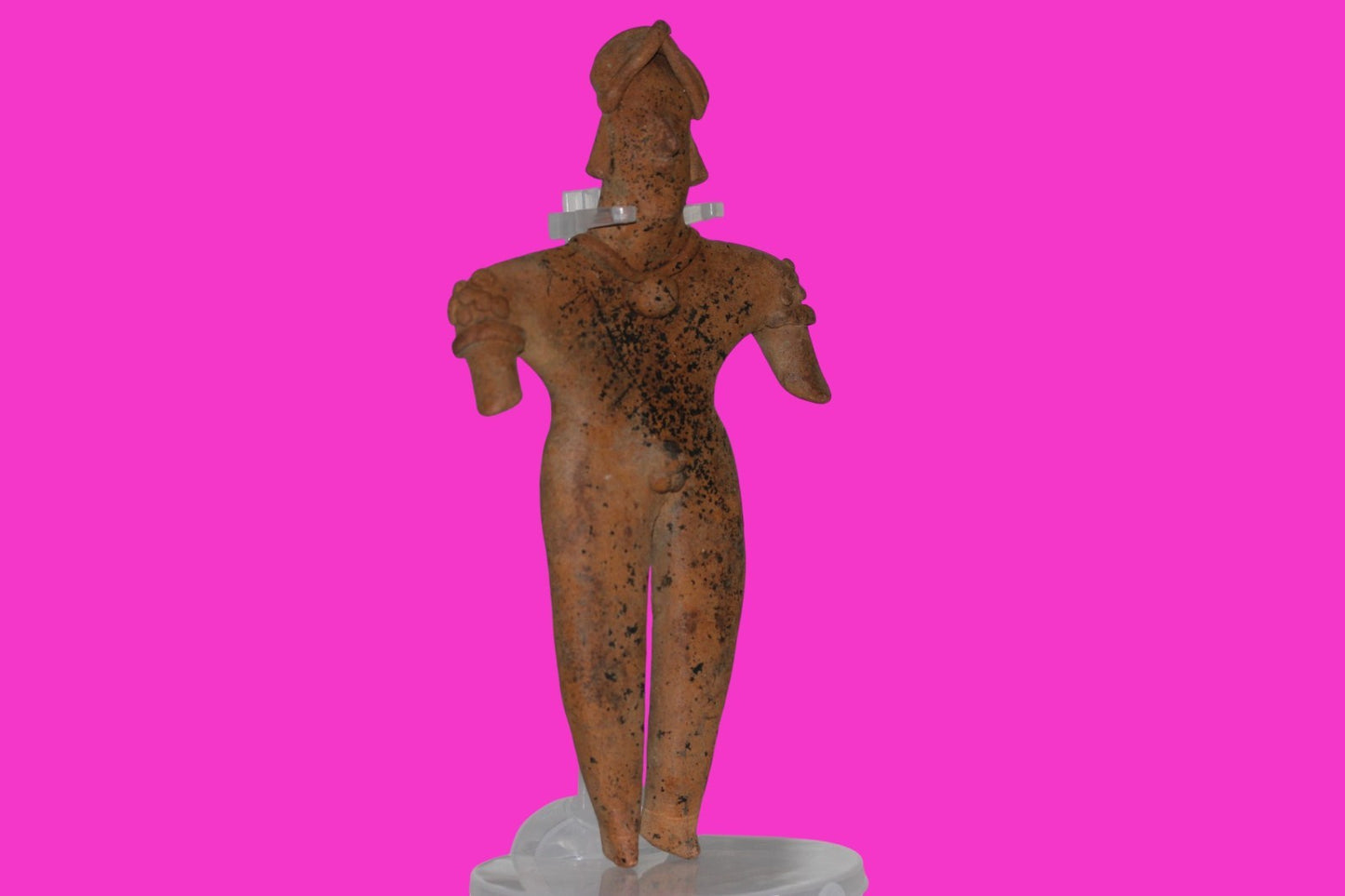 Pre Columbian Artifact 7 Inch Shaman Tomb Figure Colima Mexico 100 BC COA 234