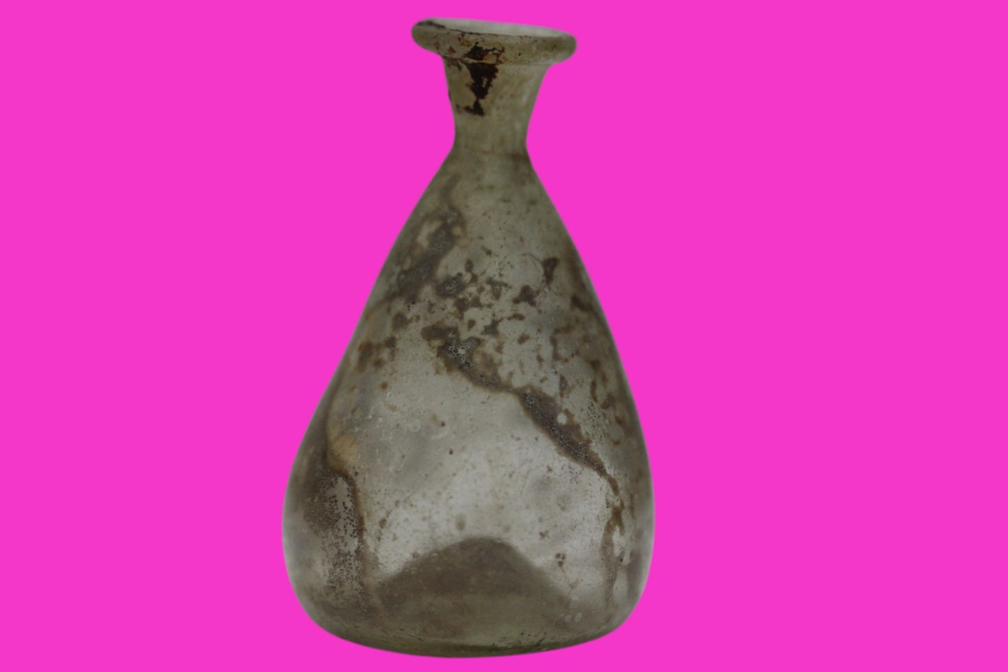 Authentic Ancient Holy Land Artifact Glass Bottle 100-300 AD Roman Era COA J08