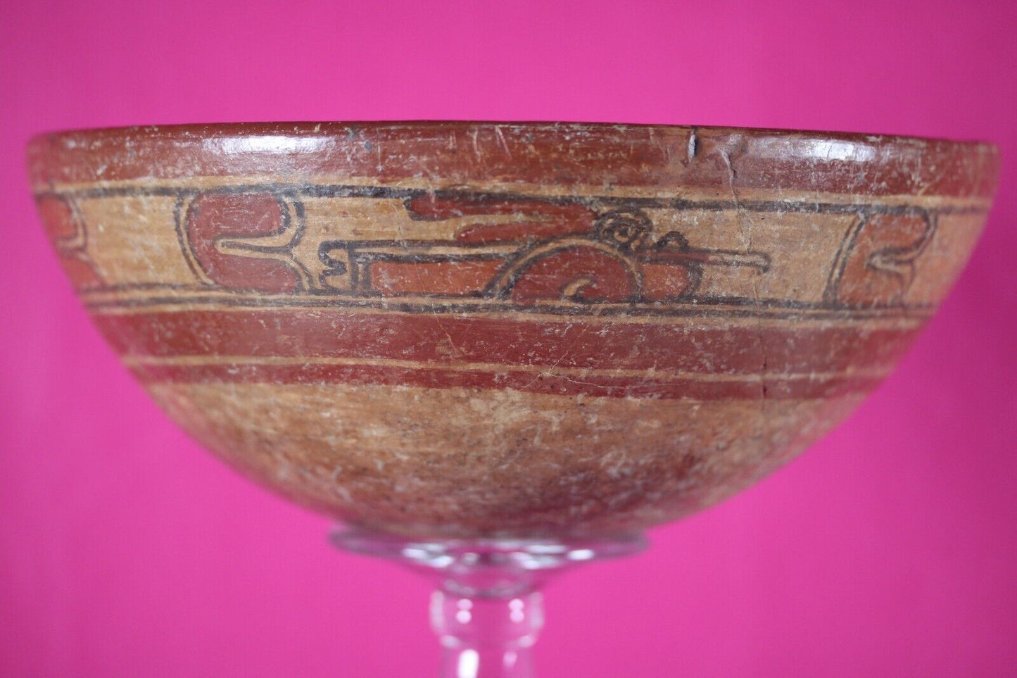 Authentic Pre Columbian Artifact Mayan Decorated Bowl Ex Arte Primitivo COA T119