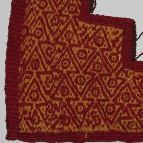Authentic Pre Columbian Artifact Frameable Textile Border Chancay Peru COA 01