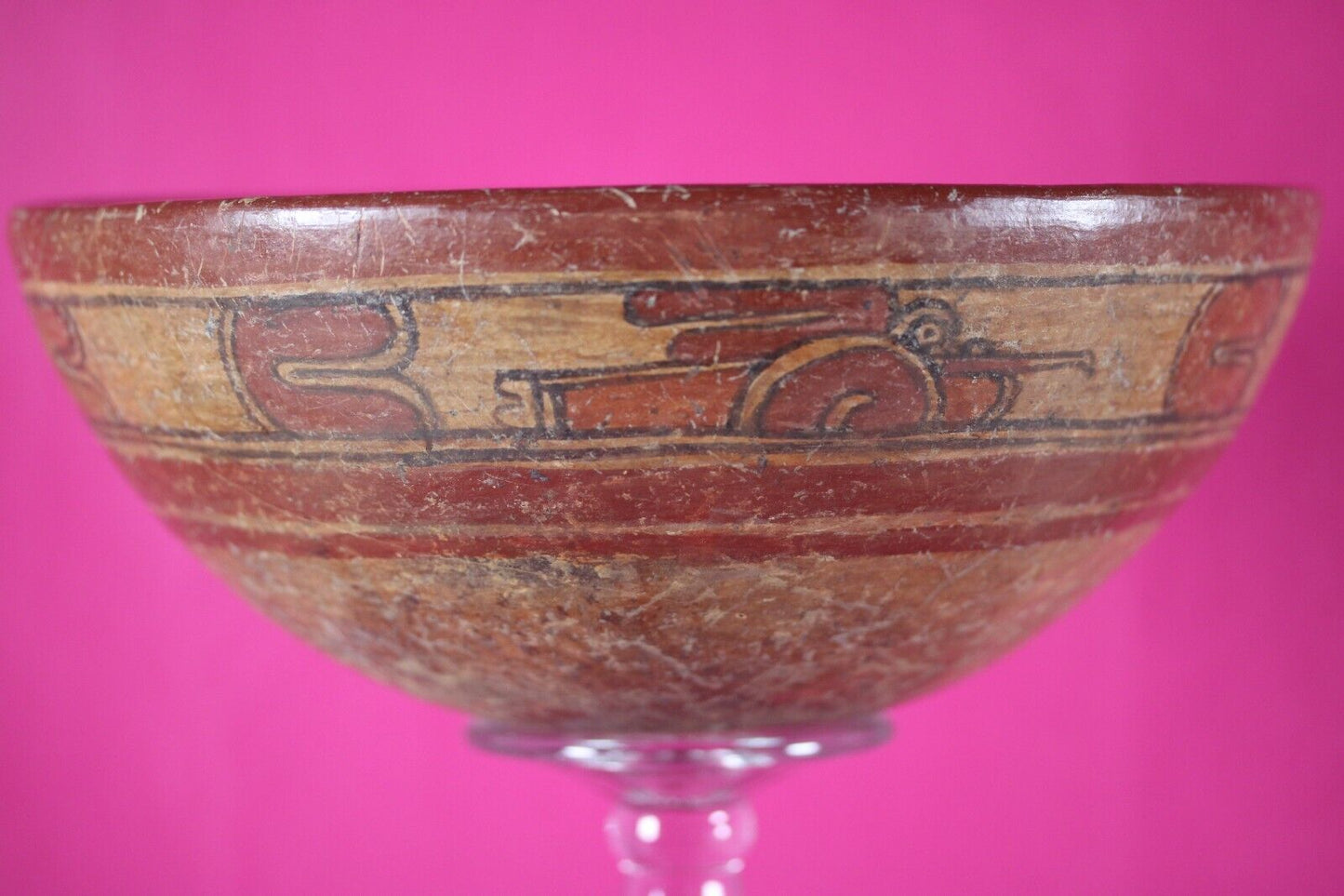 Authentic Pre Columbian Artifact Mayan Decorated Bowl Ex Arte Primitivo COA T119