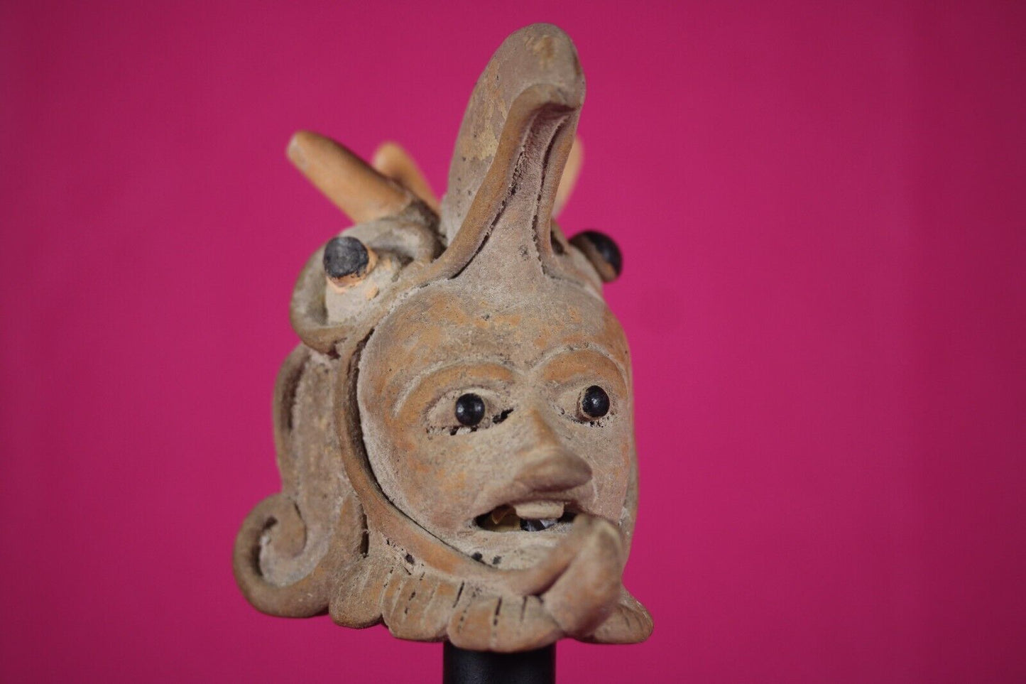 Ex Actor Kirk Douglas Authentic Pre Columbian Artifact Veracruz Helmet COA T112