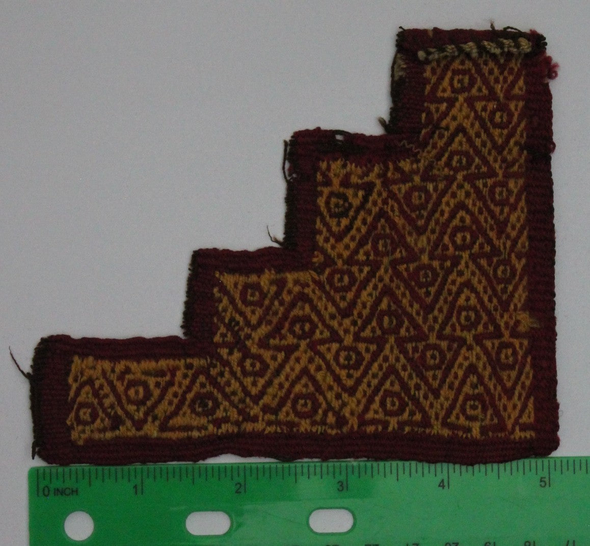 Authentic Pre Columbian Artifact Frameable Textile Border Chancay Peru COA 29