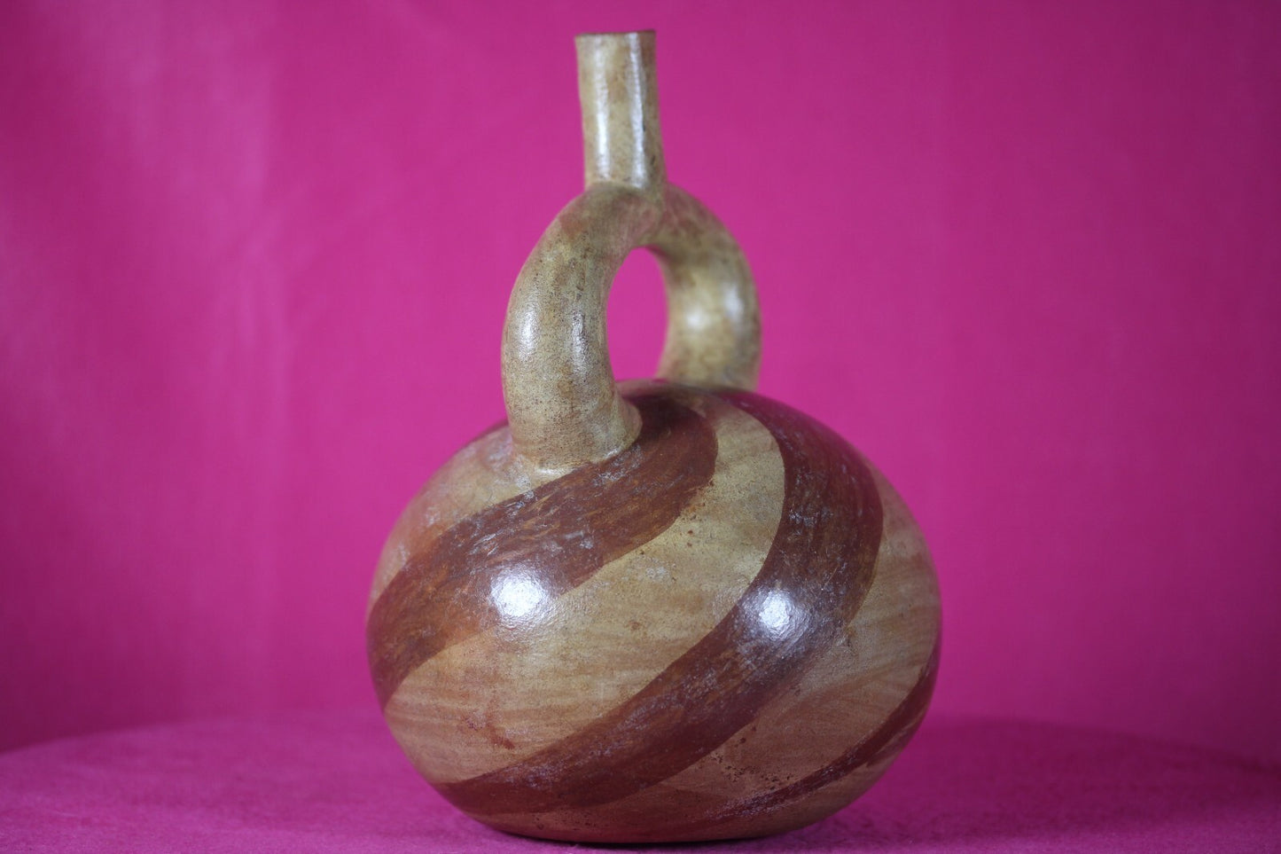 Authentic Pre Columbian Artifact Stirrup Vessel Moche Ex Arte Primitivo COA T32