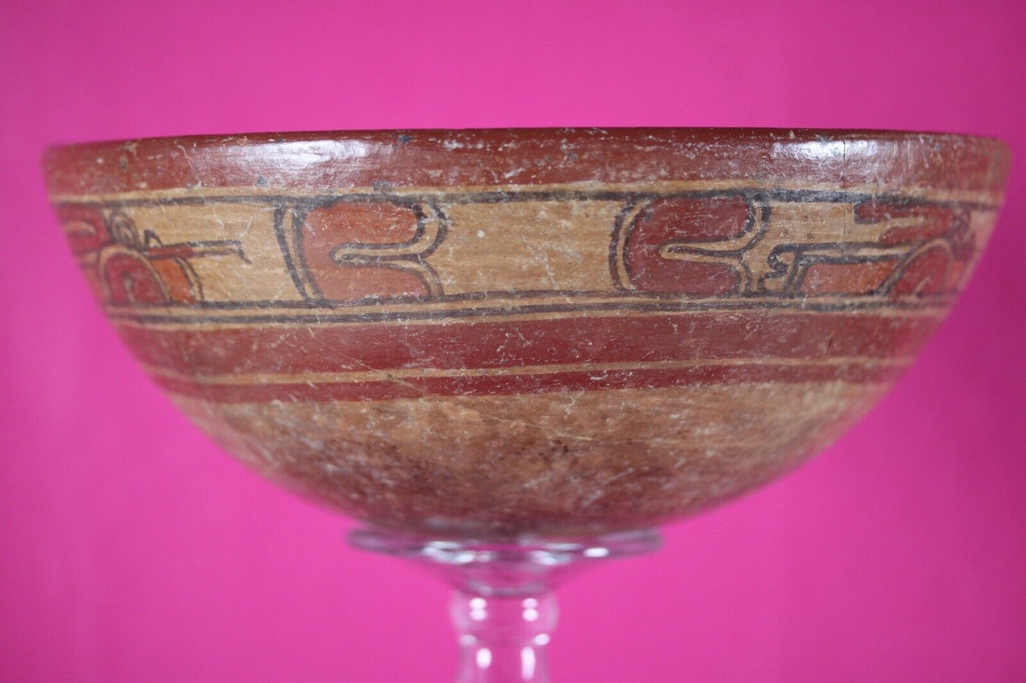 Authentic Pre Columbian Artifact Mayan Decorated Bowl Ex Arte Primitivo COA T119