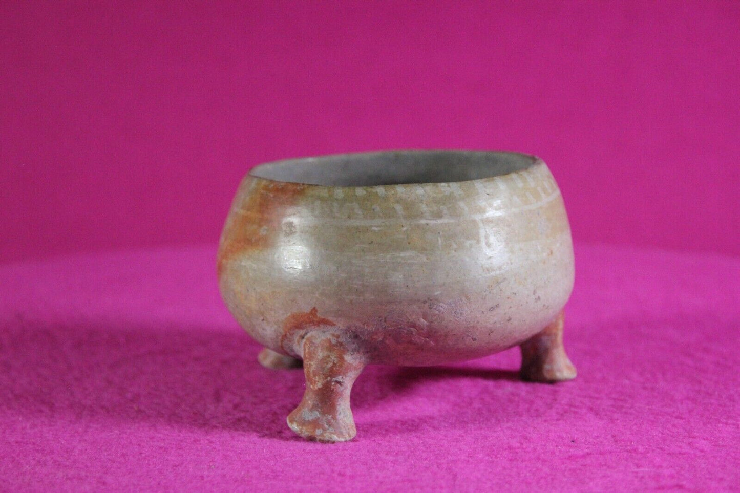 Authentic Pre Columbian Artifact Mini Tripod Bowl 1000-1400 AD Nicaragua COA J92