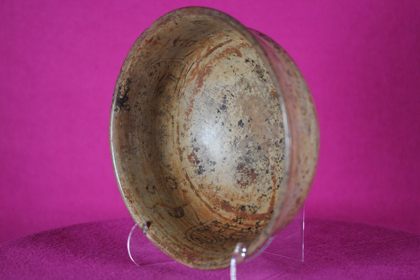 Authentic Pre Columbian Artifact Decorated Mayan Bowl 250 900 AD Yucatan COA T84