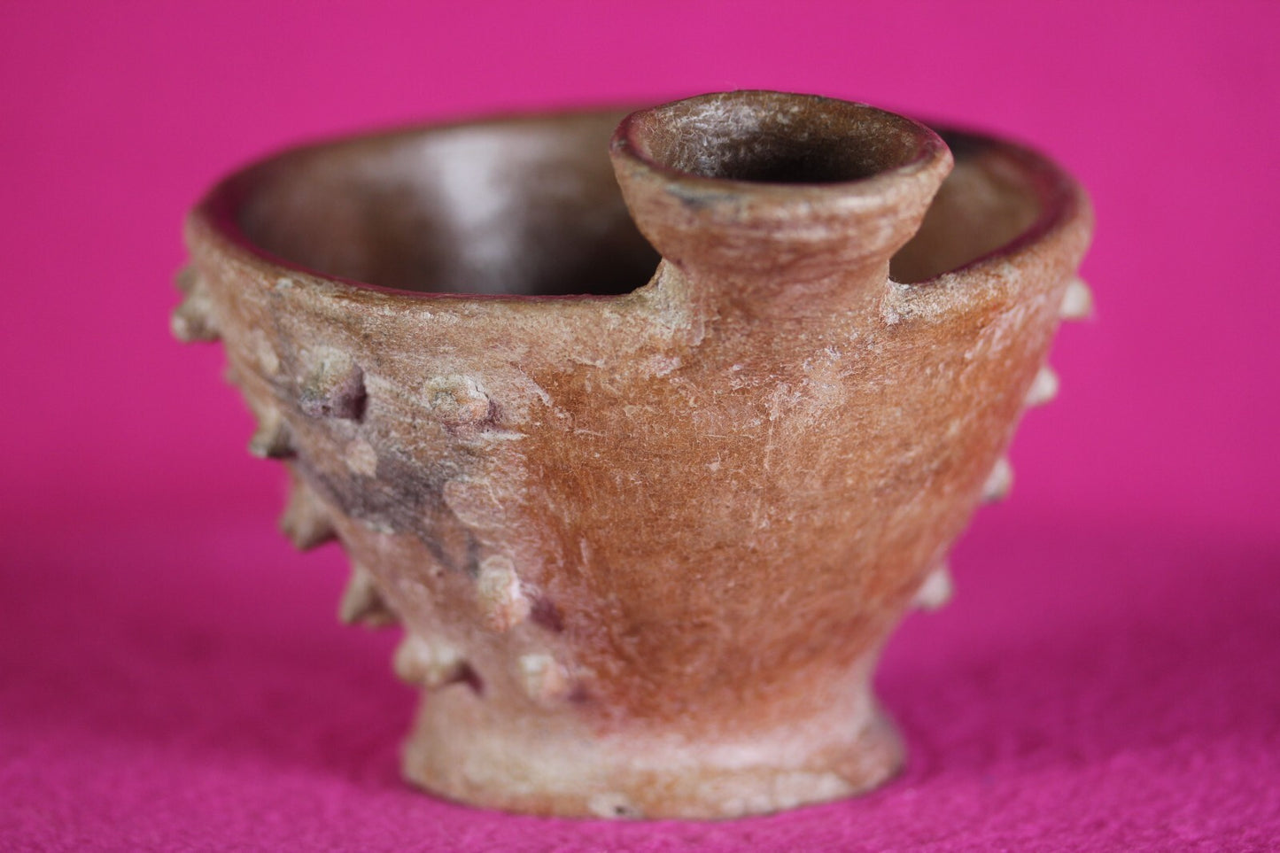 Authentic Pre Columbian Artifact Spiked Bowl Michoacan Ex Arte Primitivo COA T08