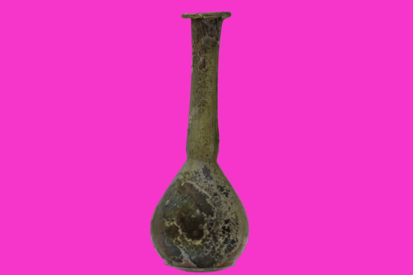 Authentic Ancient Holy Land Artifact Glass Bottle 100-300 AD Roman Era COA J20