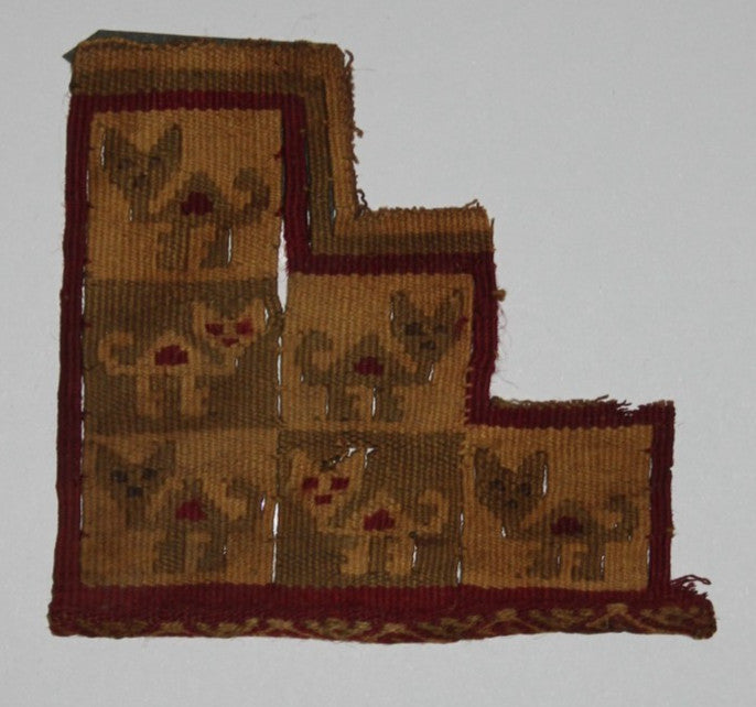 Authentic Pre Columbian Artifact Frameable Textile Border Chancay Peru COA 04