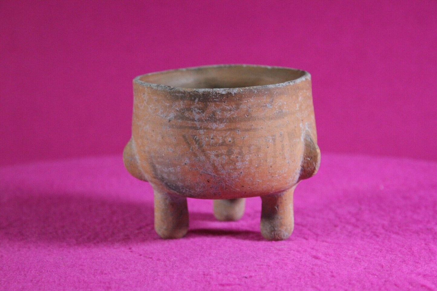 Authentic Pre Columbian Artifact Mini Tripod Bowl 1000-1400 AD Nicaragua COA J93