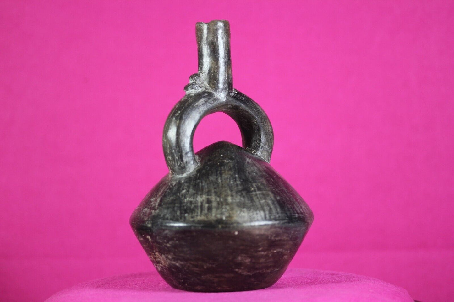 Pre Columbian Artifact Moche Stirrup Jar Pottery 100-800 AD Authentic COA J25