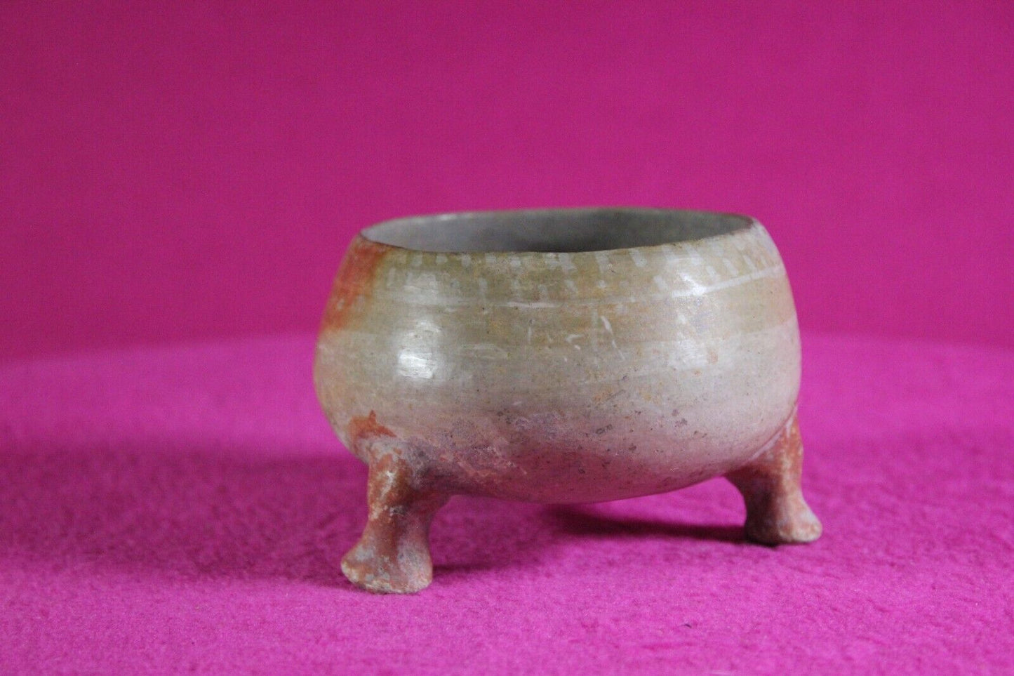 Authentic Pre Columbian Artifact Mini Tripod Bowl 1000-1400 AD Nicaragua COA J92