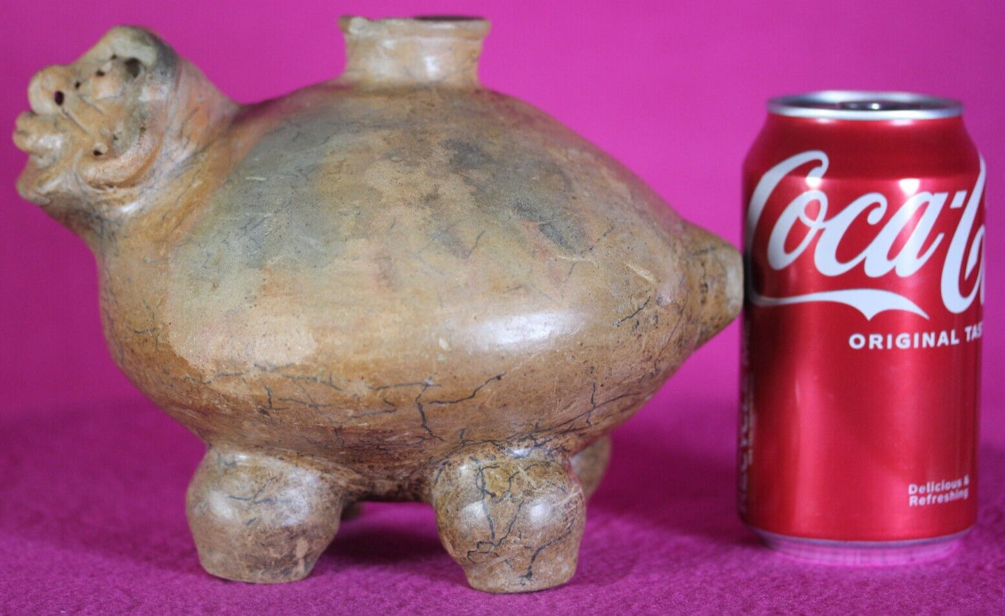 Authentic Pre Columbian Artifact Effigy Jar Calima Ex Arte Primitivo COA T30