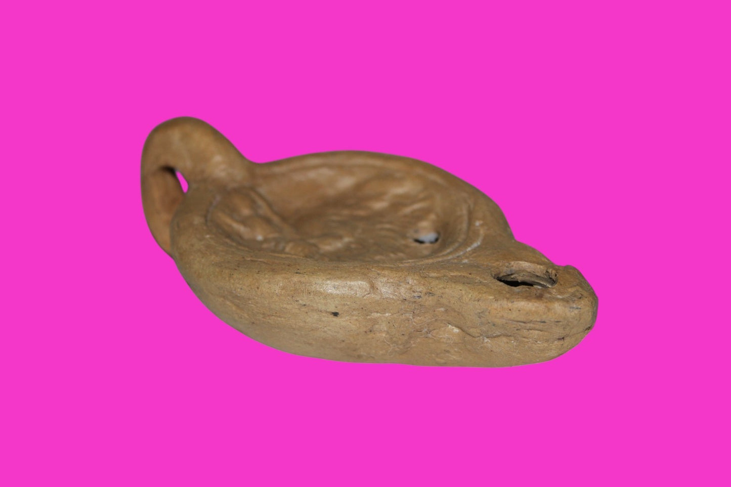 Four Horse War Chariot Oil Lamp Authentic Holy Land Artifact 200-400 AD COA J123