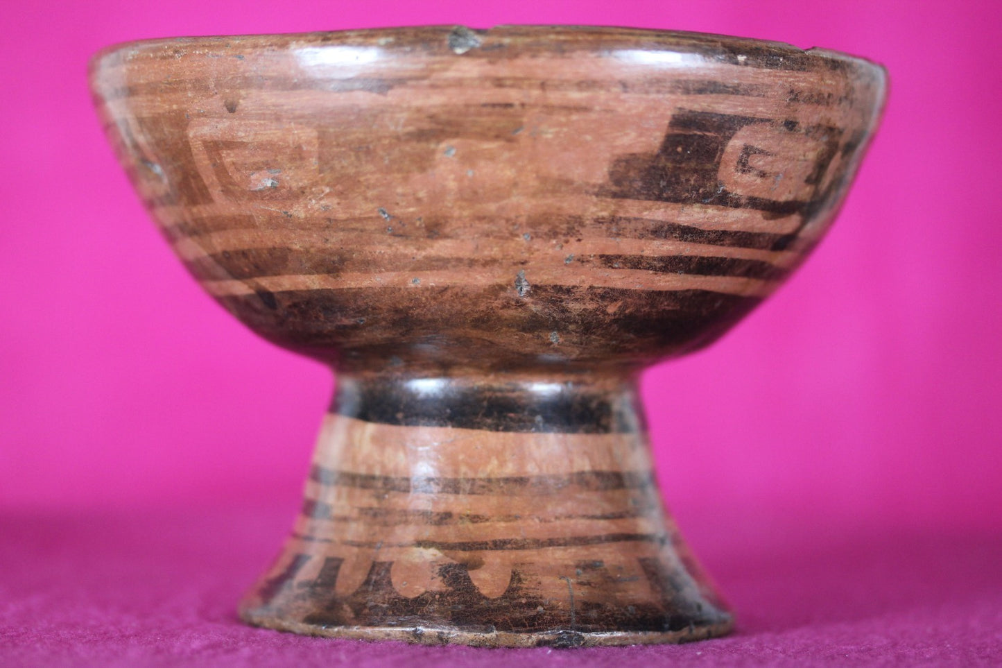 Authentic Pre Columbian Artifact Decorated Pedestal Bowl Narino Columbia COA J01