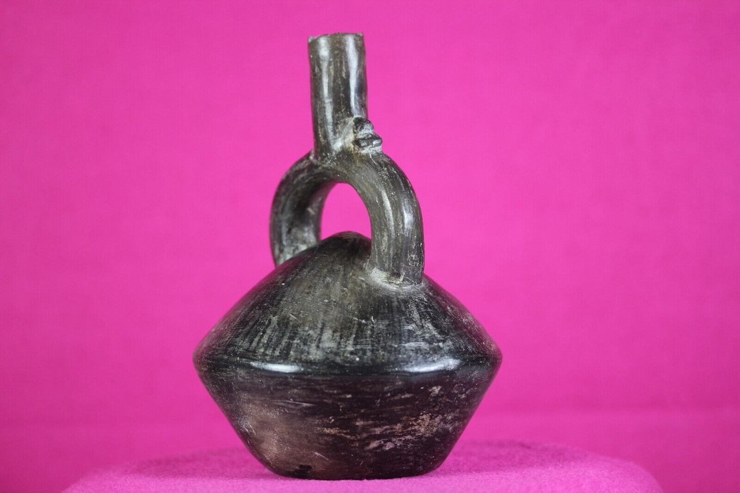 Pre Columbian Artifact Moche Stirrup Jar Pottery 100-800 AD Authentic COA J25