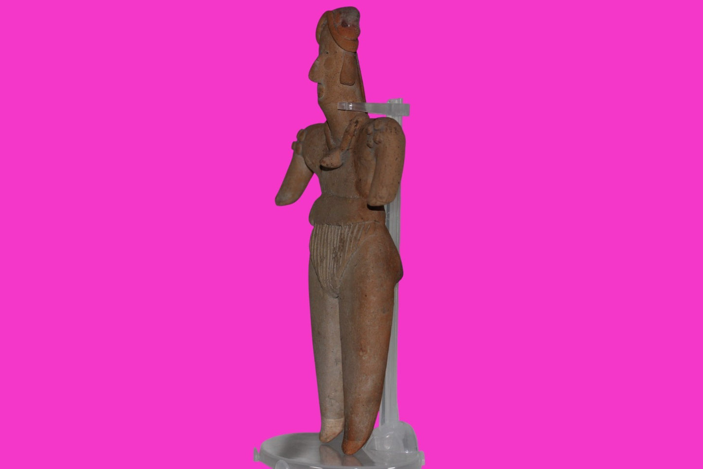 Pre Columbian Artifact 8 Inch Shaman Tomb Figure Colima Mexico 100 BC COA 236
