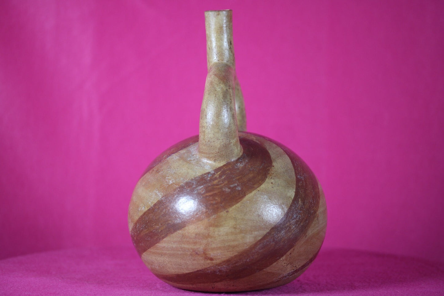 Authentic Pre Columbian Artifact Stirrup Vessel Moche Ex Arte Primitivo COA T32