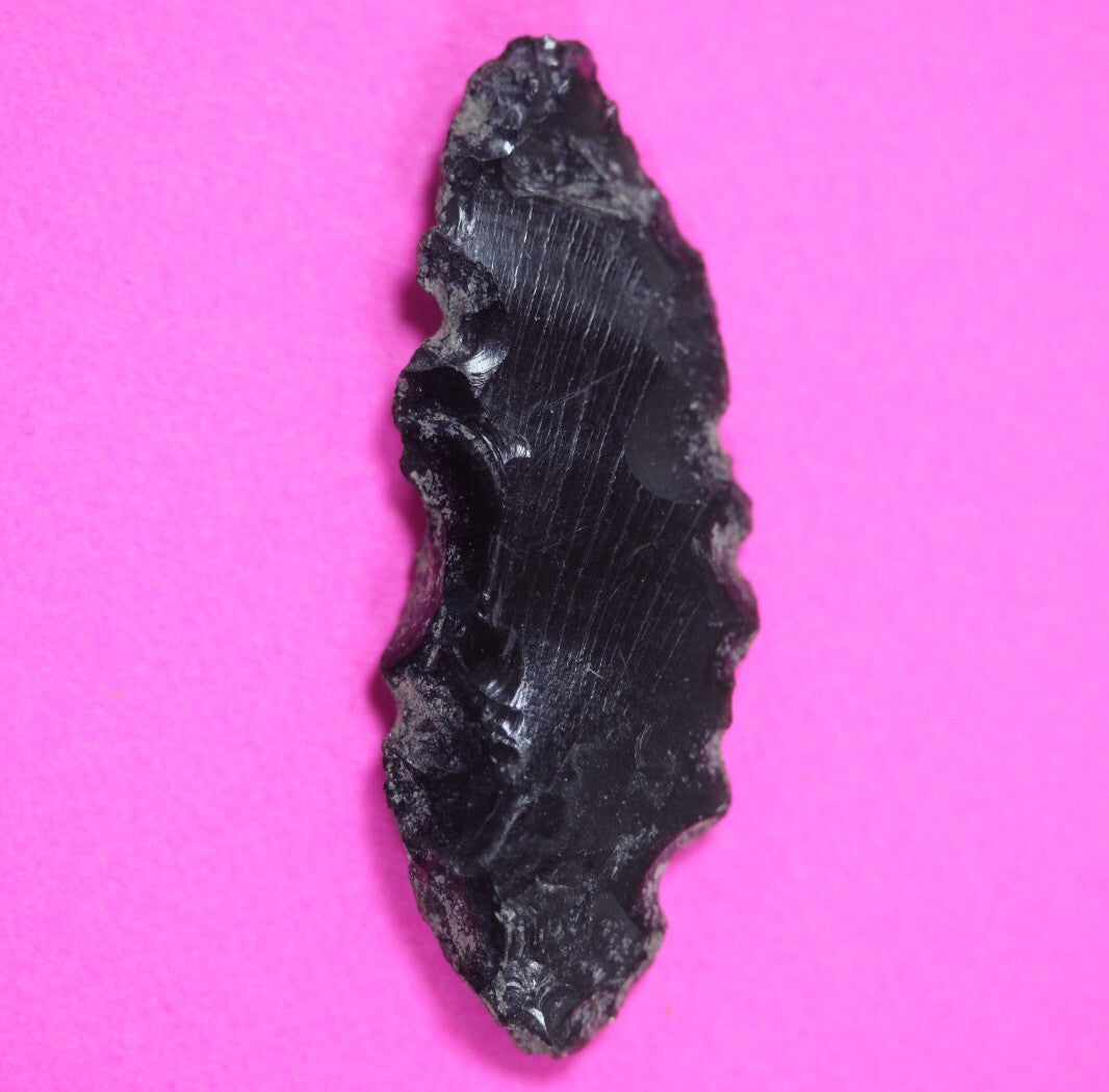 Authentic Pre Columbian Artifact Aztec Arrowhead Battle of Mexico City COA 82