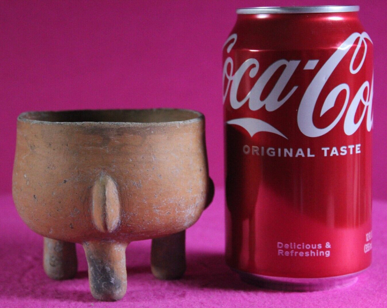 Authentic Pre Columbian Artifact Mini Tripod Bowl 1000-1400 AD Nicaragua COA J93