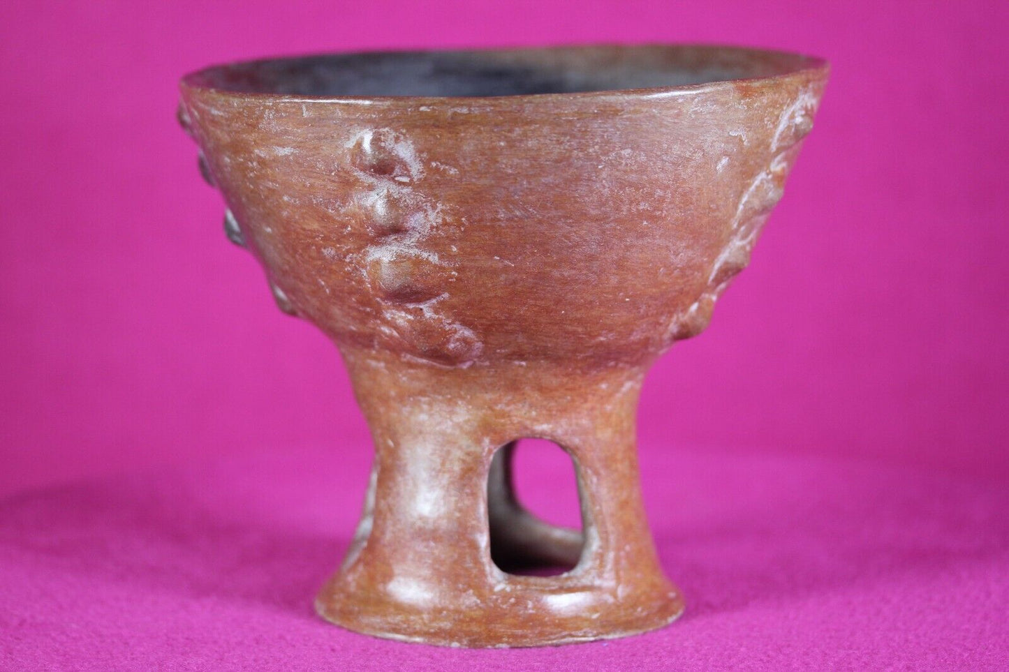 Authentic Pre Columbian Artifact Pedestal Bowl Michoacan Arte Primitivo COA T53